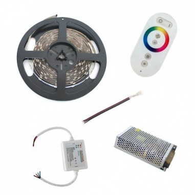 Ruban LED 7,2 Watts /m RGB - Rouleau 5M 12V (Résine époxy (IP65