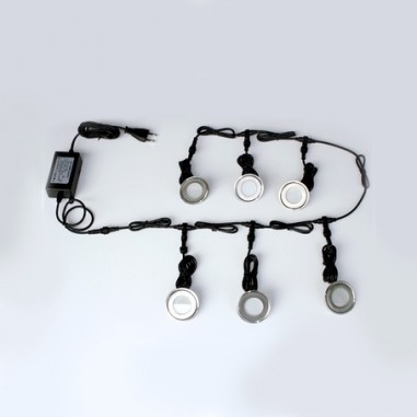 Mini spot LED extérieur balisage 58 mm complet