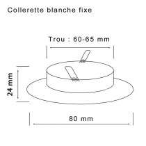 Collerette fixe encastrable