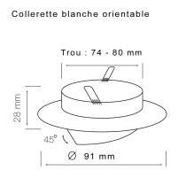 Collerette orientable encastrable