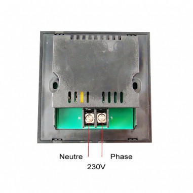 Dos télécommande variateur radio mural tactile pour bandeau LED blanc