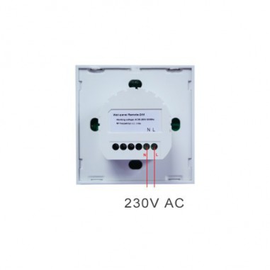 Dos variateur radio mural tactile pour bandeau LED blanc variable