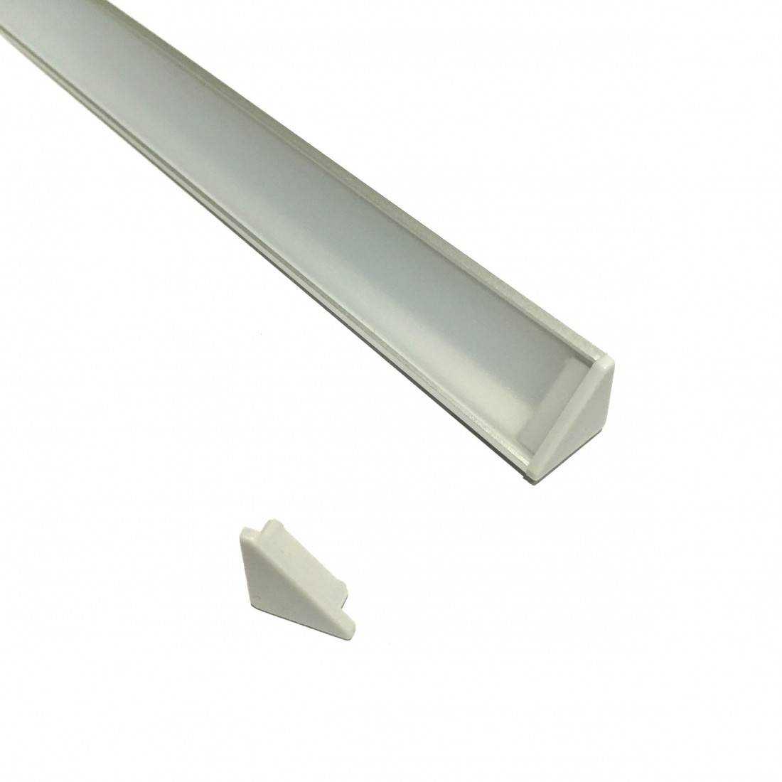 LED ATOMANT Lot de 4 Profilé en Aluminium 1m pour Ruban LED, Cache Couleur  Blanc Laiteux, Bouchons de terminaison et clips de montage inclus :  : Luminaires et Éclairage