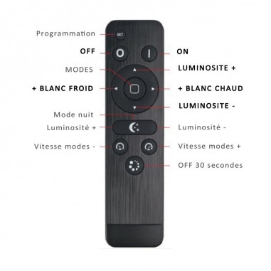 Télécommande Variateur RF pour ruban teinte variable touche