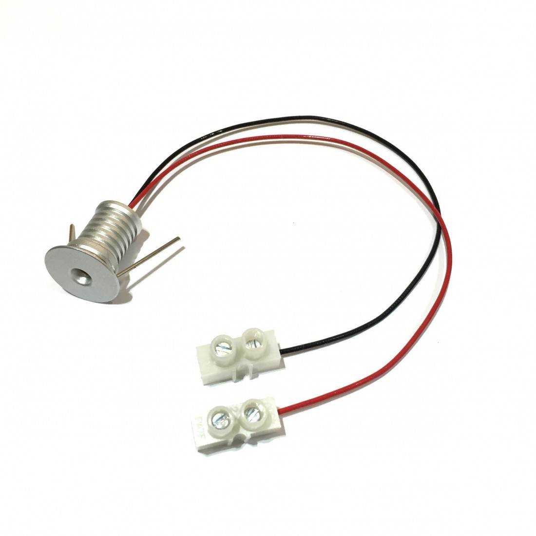Mini Spot LED Encastrable 1W 12V - Lumière Rouge DC12V diamètre 30mm