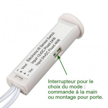 Interrupteur ruban LED porte
