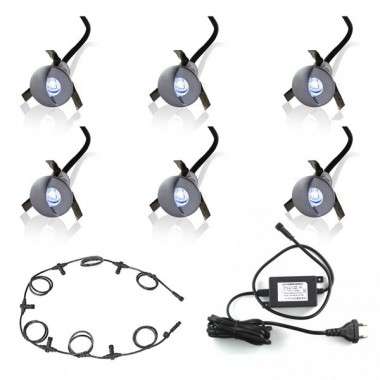 Pack 6 mini spots LED IP67 26 mm