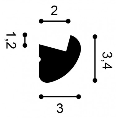 Dimensions corniche LED CX188
