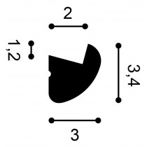Dimensions corniche LED CX188