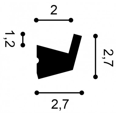 Dimensions corniche LED CX189