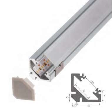 Profilé ruban LED étanche - Oblique - 2x3 mètres