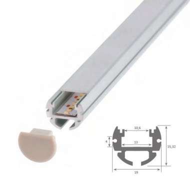 Profilé ruban LED étanche - Tube - 2 mètres