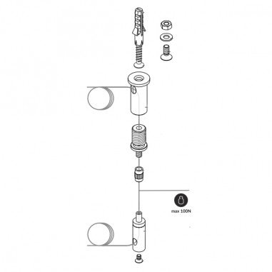 Montage filins barre led