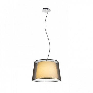 Suspension textile anthracite avec fil