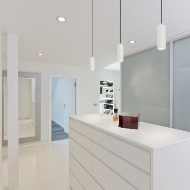 Suspension cylindrique blanche - MAVRO