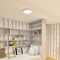 Plafonnier avec circulaire blanc effet