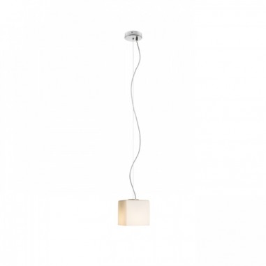Suspension en verre opale allumée