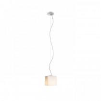 Suspension en verre opale allumée