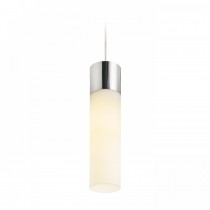 Suspension tube en verre opale