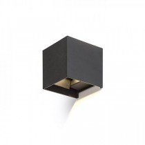 Applique murale d'extérieur noire avec faisceau ajustable