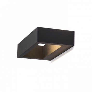 Applique murale design noire allumée