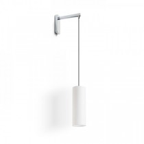 Applique murale avec abat-jour en textile blanc