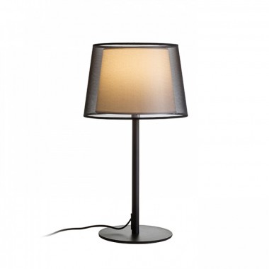 Lampe à poser noire avec piédestal télescopique