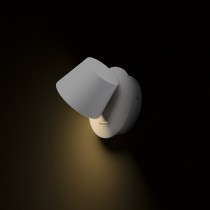 Spot LED avec applique blanche effet incliné