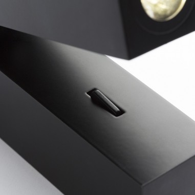 Spot LED angulaire noir détails