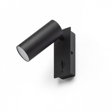 Spot mural LED rectangulaire noir éteint