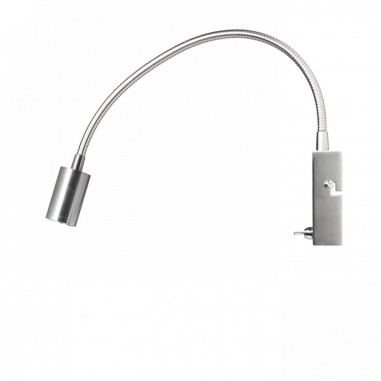 Spot LED en nickel mat avec interrupteur, profil