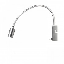 Spot LED en nickel mat avec interrupteur, profil