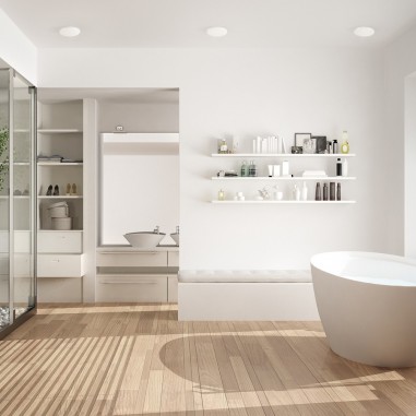 Spot rond encastrable avec diffuseur en acrylique, rendu