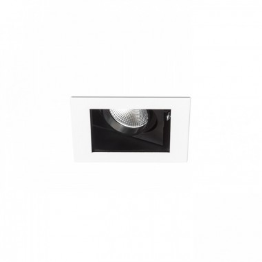 Spot carré encastrable blanc/noir éteint