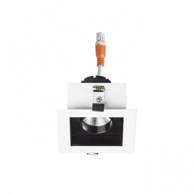 Spot carré encastrable blanc/noir pour installation