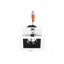 Spot carré encastrable blanc/noir pour installation