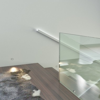 Spot design blanc encastré rendu balisage