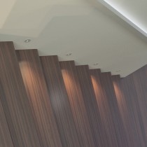 Spot design blanc encastré rendu vue de haut