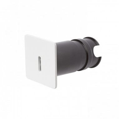 Spot design carré blanc partie encastrable