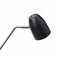 Lampadaire design noir chrome détails