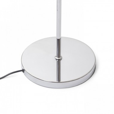 Lampadaire design noir chrome socle
