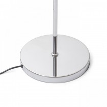 Lampadaire design noir chrome socle