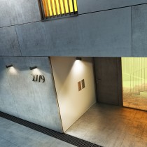 Applique cylindrique extérieure grise anthracite rendu 3