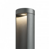 Borne cylindrique extérieure grise anthracite, détails LED