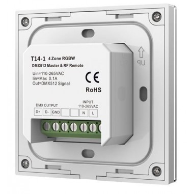 Branchement de la télécommande murale blanche RGBW 4 zones