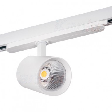 Projecteur LED sur rail triphasé 30W blanc