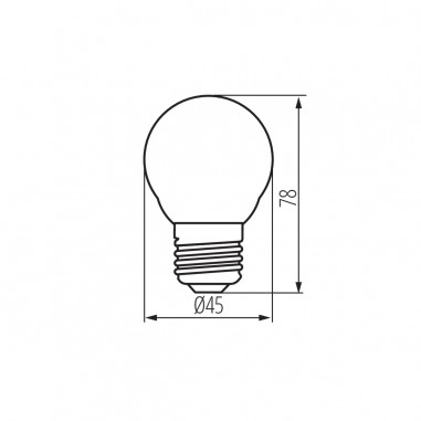 Dimensions petite ampoule 6W E27 ronde