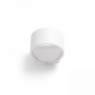 Applique murale ovale blanche Biaritz vue de dessous éteinte