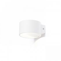 Applique murale ovale blanche Biaritz allumée