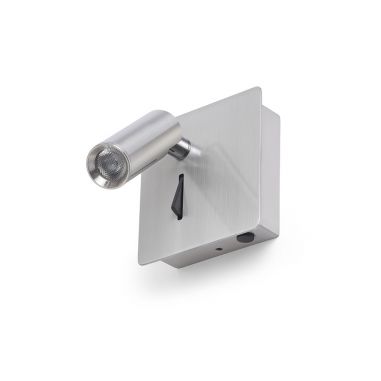 Spot mural LED à réflecteurs orientables MIG chrome éteint